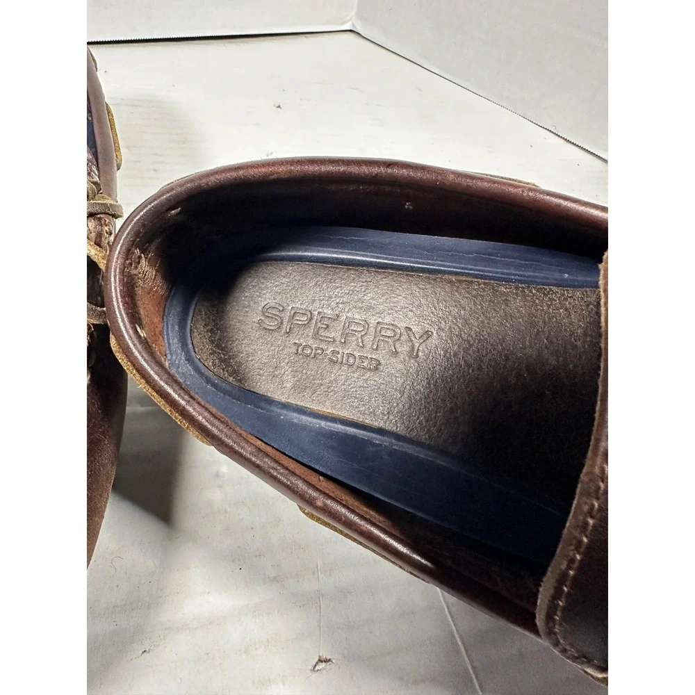 Sperry Top-Sider Mens Dark Brown Leather Driving Loafers STS17881 Size‎ 10.5 M